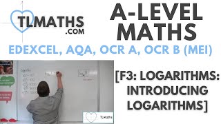 ALevel Maths F301 Logarithms Introducing Logarithms [upl. by Sedberry]