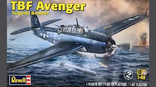 148 Revell Monogram TBF Avenger Full Build Both Decale Versions [upl. by Adnohryt]