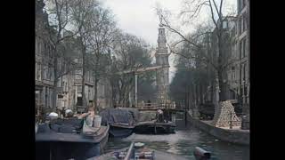 Aan de Amsterdamse Grachten in 1924 in kleur Amsterdams Canals in 1924 in color AI enhanced [upl. by Kieffer197]