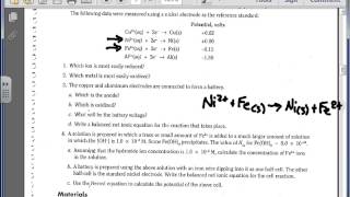 Electrochemical Cells Lab Explanation Video [upl. by Irallih]