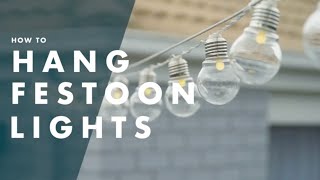 How To Hang Festoon Lights  Bunnings Warehouse [upl. by Cantone]