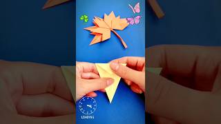 how to make an mepal leaves in paper [upl. by Hannahs]