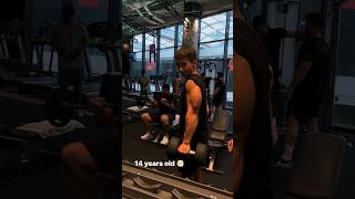 14 years old 🙅🏻gym gymlife gymmotivation gymratfitness body bodybuilding biceps fitshorts [upl. by Reel]