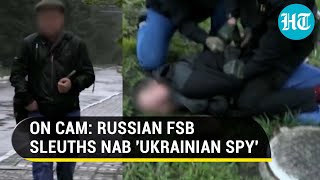 Ukrainian Spy in Russia walks on road Watch how FSB sleuths nab him in dramatic operation [upl. by Reifnnej]