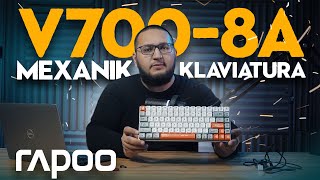 RAPOO V7008A mexanik klaviatura haqida video tahlil ozbek tilida klaviatura tanlash 2024 [upl. by Nosrettap]