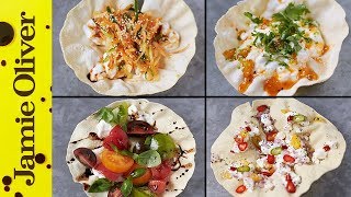 100 Calorie Poppadom Snacks  Jamie Oliver [upl. by Kelley523]