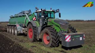 Großeinsatz Gülle fahren amp einarbeiten Traktor Fendt 1050 Vario amp Kotte Garant 4Achs Güllewagen [upl. by Dett]