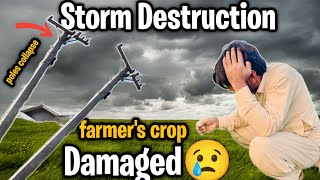 Farmer Crop Loss Due To Severe Storm Electric Poles Collapse In VillageVillage Bears The brunt🥵 [upl. by Ylsew]