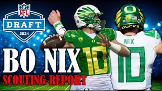 Bo Nix Draft Profile I 2024 NFL Draft Scouting Report amp Analysis [upl. by Atteuqnas]