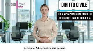 Organizzazioni come soggetti di diritto Finzione giuridica [upl. by Kcitrap403]