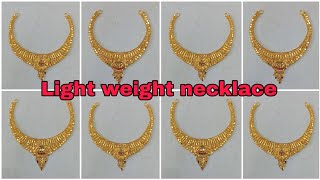 Necklace designs in gold with weight and price  Light weight necklace designs in gold [upl. by Christabella]