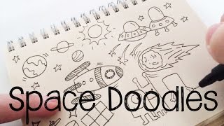 Space doodles  Doodle for Kids  Doodle with Me [upl. by Drofxer]