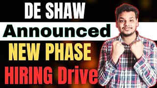 DE Shaw Biggest New Phase  OFF Campus Drives For 2024  2023 Batch Hiring  Freshers Jobs [upl. by Ahsinav]