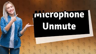 How to unmute microphone in settings [upl. by Fassold]