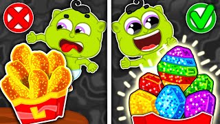 Liam Family USA  Healthy Food vs Junk Food Rainbow Nuggets  Family Kids Cartoons [upl. by Leihcim]