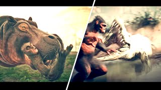 HippopotamusampCrocodile Kill Ape In Ancestors part 109 [upl. by Poore926]