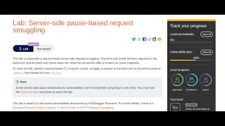 Server side pause based request smuggling  PortSwigger Labs [upl. by Penney]