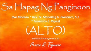 SA HAPAG NG PANGINOON L Morano  Rev Fr M V Francisco S J  F Z Reyes®  ֍ ALTO [upl. by Yenahteb]