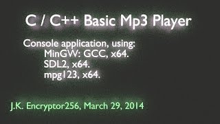 C  C Win x32 x64 Basic Mp3 Player [upl. by Suired]