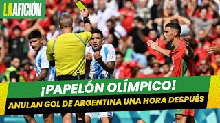 Anulan gol de Argentina tras una hora después de haber terminado el partido ante Marruecos [upl. by Navis]