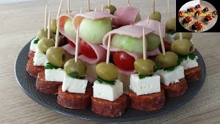 1 Brochettes apéritives Rapide et facile  APERITIF DINATOIRE  LA BOITE A RECETTES [upl. by Elleraj]