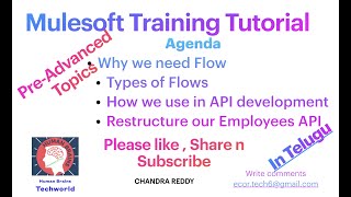 Part 1Session 7Mulesoft Telugu Tutorial  Learn about Mulesoft flows  Mule flows  Telugu [upl. by Grounds]