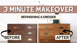 Refinishing a Dresser  How to Remove Stain and Stain Furniture Again [upl. by Nylessej655]