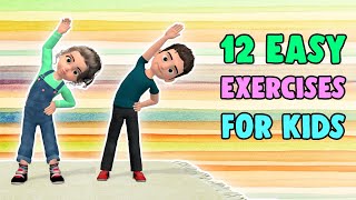 12 Easy Exercises For Kids At Home [upl. by Aurora]