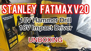 Stanley Fatmax V20  18V Hammer Drill amp 18V Impact Driver UNBOXING [upl. by Rettig]