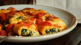 CANELONES KETO Rellenos de ricotta y Espinacas [upl. by Atekehs]