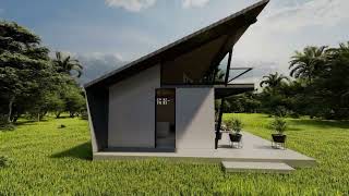 1 BHK Sloped roof house I Vernacular architecture adaptation architecture design house [upl. by Marin]