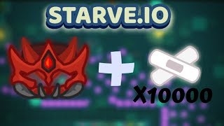 STARVEIO 🔥 Lava Helmet  10K bandages vs 60 players 🌹 [upl. by Salohcin]