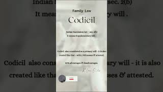 Codicil  Family law In Tamil KLawElite [upl. by Siladnerb]