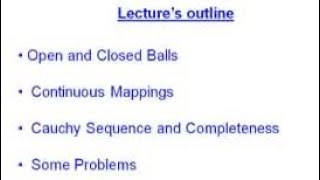 Functional Analysis  MTH327 Lecture 03 [upl. by Ecirted]