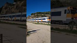 Rodalies R1 Arenys de Mar S447 con destino Maçanet Massanes train trains trainshorts [upl. by Miriam]