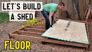 How to build a storage shed  Floor  Part 1  Plans available [upl. by Wenonah693]