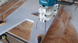 Usinando PVC expandido 20mm CNC caseira Rev2 [upl. by Ellehcyar]