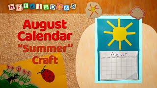 August Calendar  Crafts with Miss Kim [upl. by Toulon629]