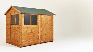 Power Sheds  8x6 Power Apex Garden Shed [upl. by Adranoel]