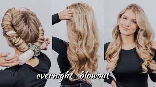 Overnight Blowout EASY heatless curls [upl. by Winonah]