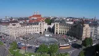 City of Munich die Rush Hour am Stachus in München [upl. by Seeto181]