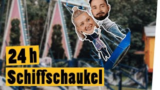 24 Stunden auf der Schiffschaukel mit Ari und Meini  Challenge Monat Finale  Das schaffst du nie [upl. by Snej7]