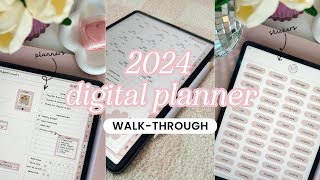 2024 Digital Essential Planner WalkThrough 🩷🪩🌷  GoodNotes 6 Setup Guide on iPad [upl. by Aenel]