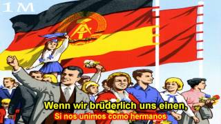 Himno de Alemania Oriental subtítulos en español y en alemán [upl. by Engamrahc]