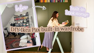 Turning An Unused Alcove Into BuiltIn Storage  Ikea Pax Wardrobe Hack [upl. by Danita]