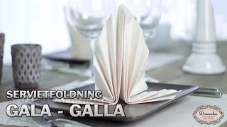 Servietfoldning Gala Galla  Serviet folde Guide  Dreamshop [upl. by Moir]