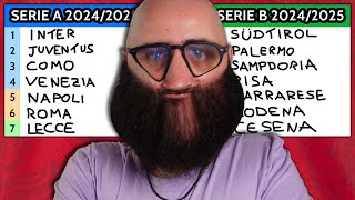 PREDICTION da 200IQ della SERIE A e SERIE B 20242025  TIER LIST Kits [upl. by Nayb]