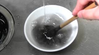 書道 毛筆をキレイにする洗い方 How to wash a brush [upl. by Freya]