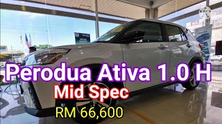 Perodua Ativa 10 H Warna Pearl Diamond White RM66 600 [upl. by Ahsikar350]