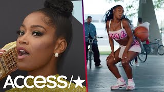 Keke Palmer Nails Normanis Viral Motivation Basketball Booty Bump On The MTV VMAs Red Carpet [upl. by Nanny955]